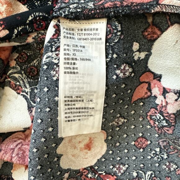 Abercrombie & Fitch long sleeve v-neck flare dress size XSmall, new without tags - Picture 8 of 12